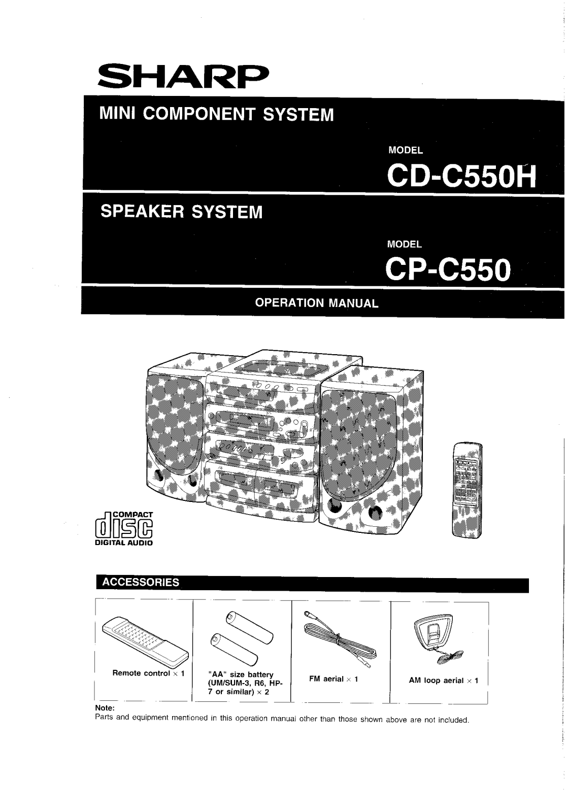 Sharp CD-C550H, CP-C550 Manual