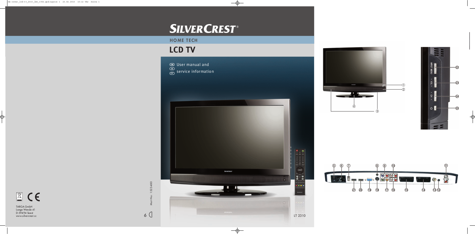 Silvercrest LT 2310 User Manual And Service Information