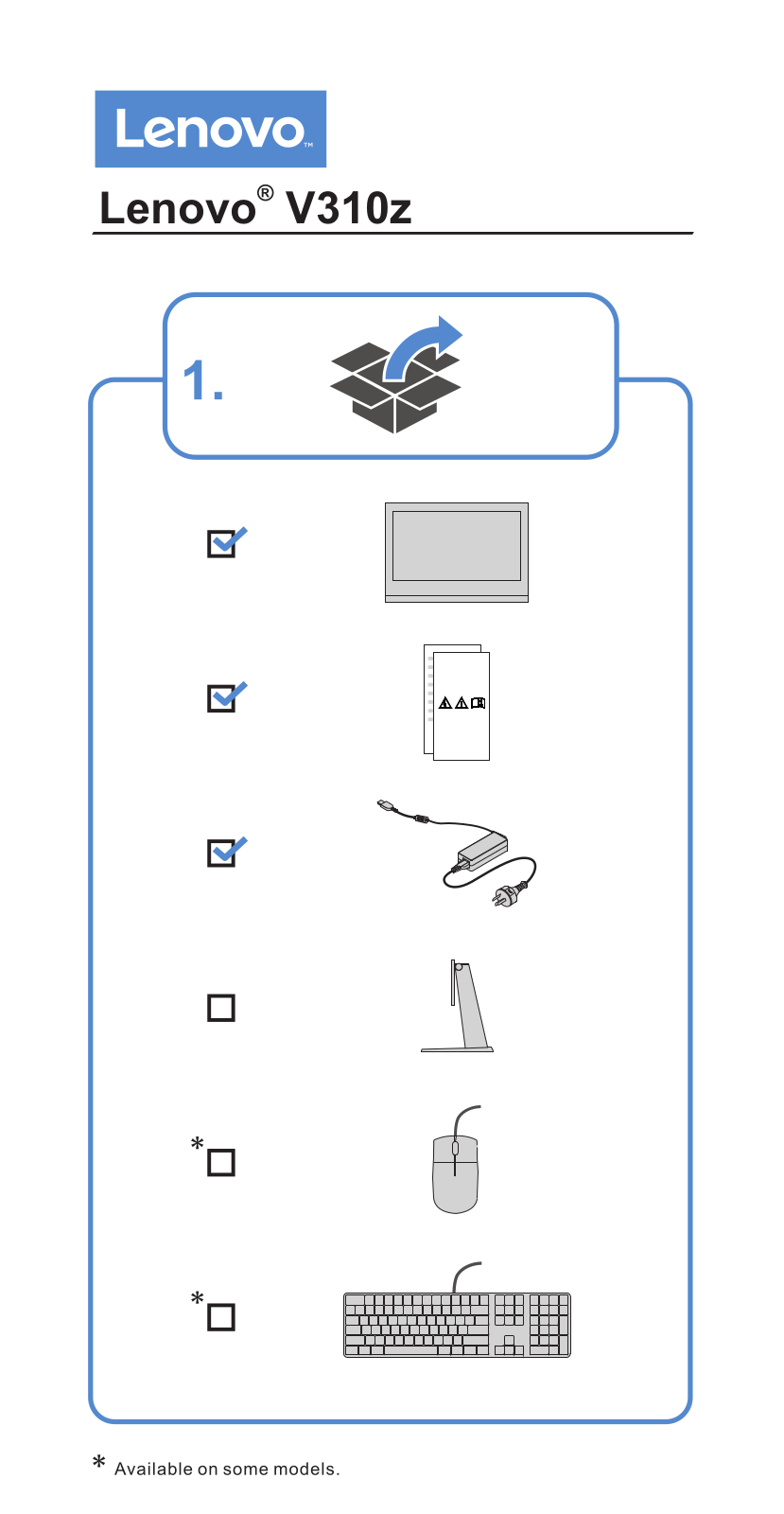 Lenovo V310z Quick Start Guide