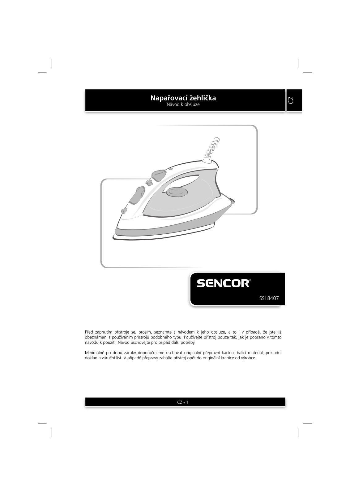 Sencor SSI 8407 User Manual