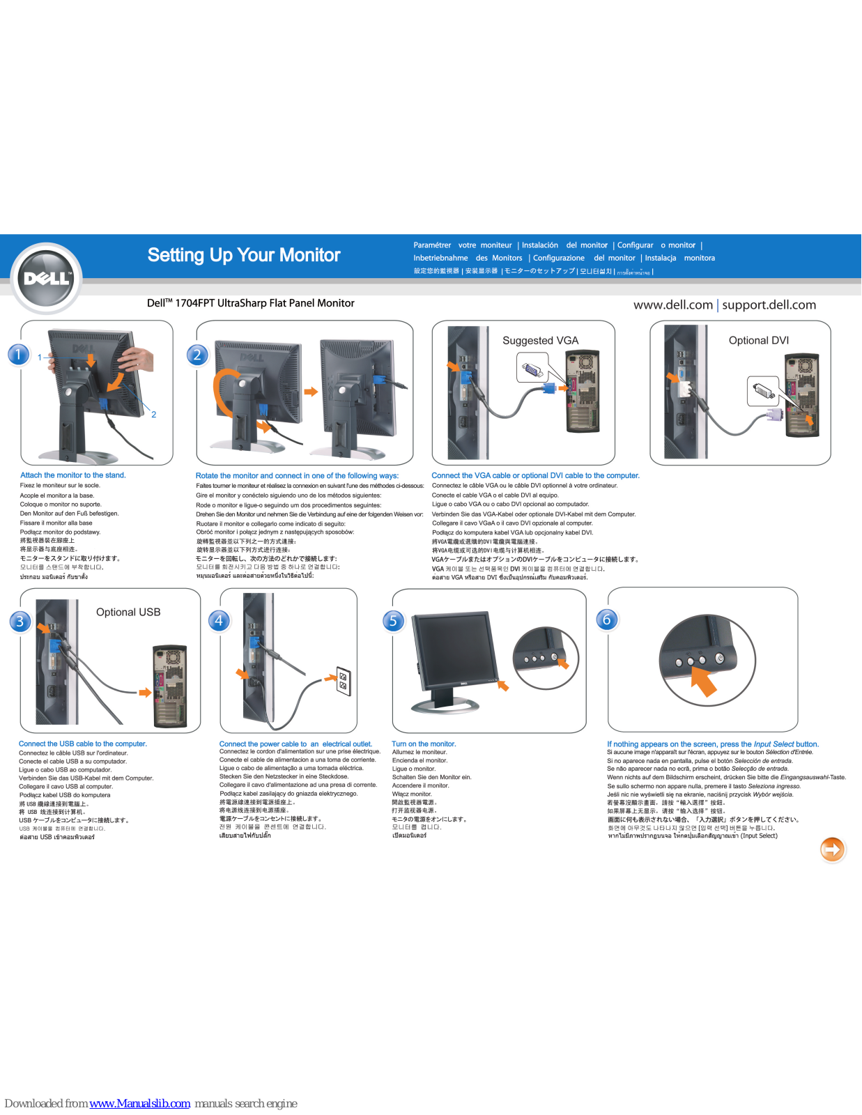Dell UltraSharp 1704FPT Setting Up - ManualMachine.com