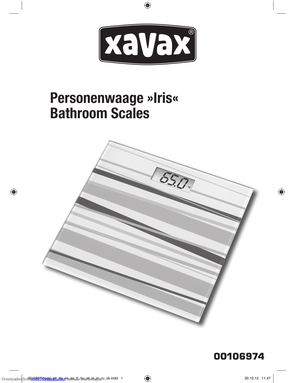 Xavax Iris Operating Instructions Manual