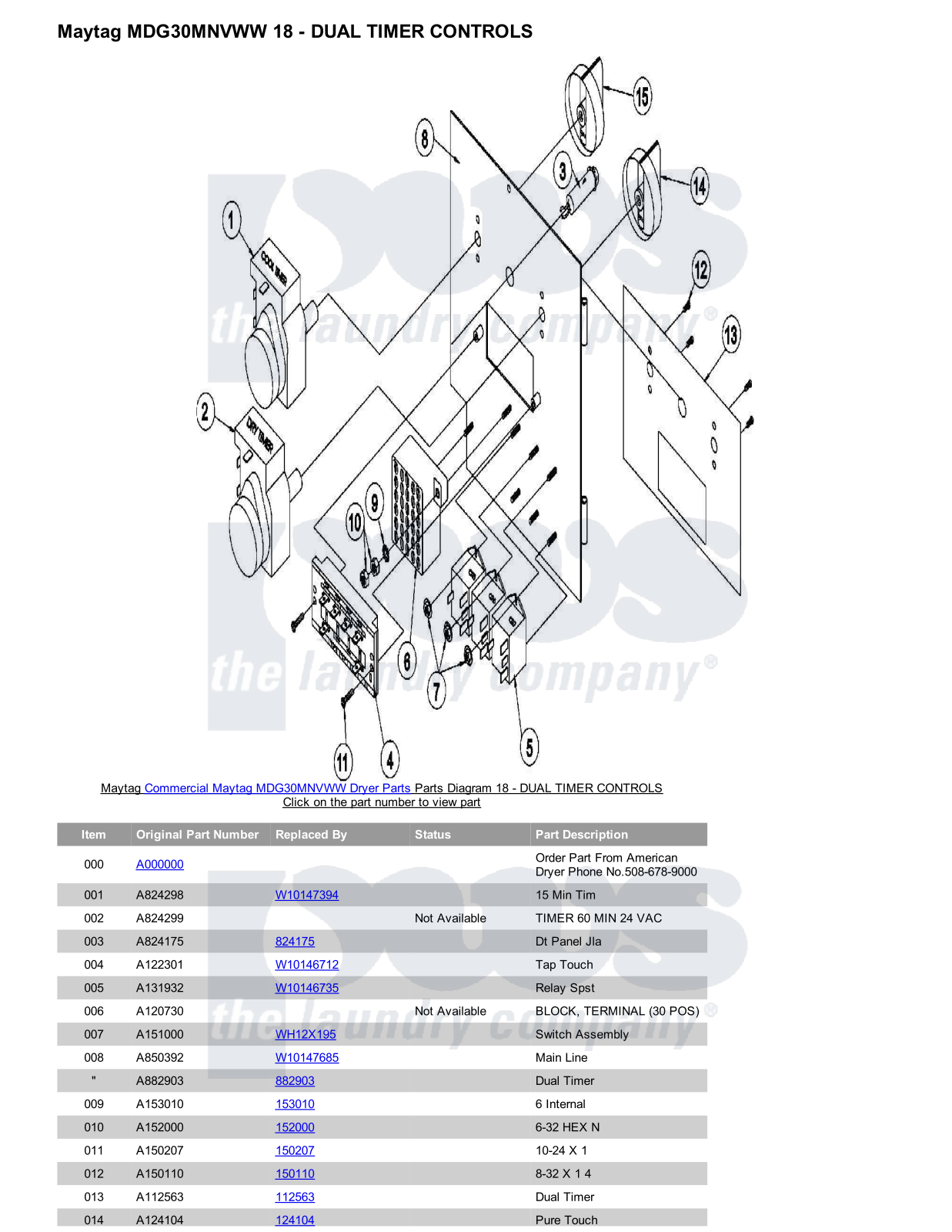 Maytag MDG30MNVWW Parts Diagram