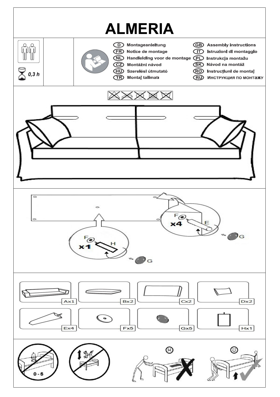 Home affaire Almeria Assembly instructions