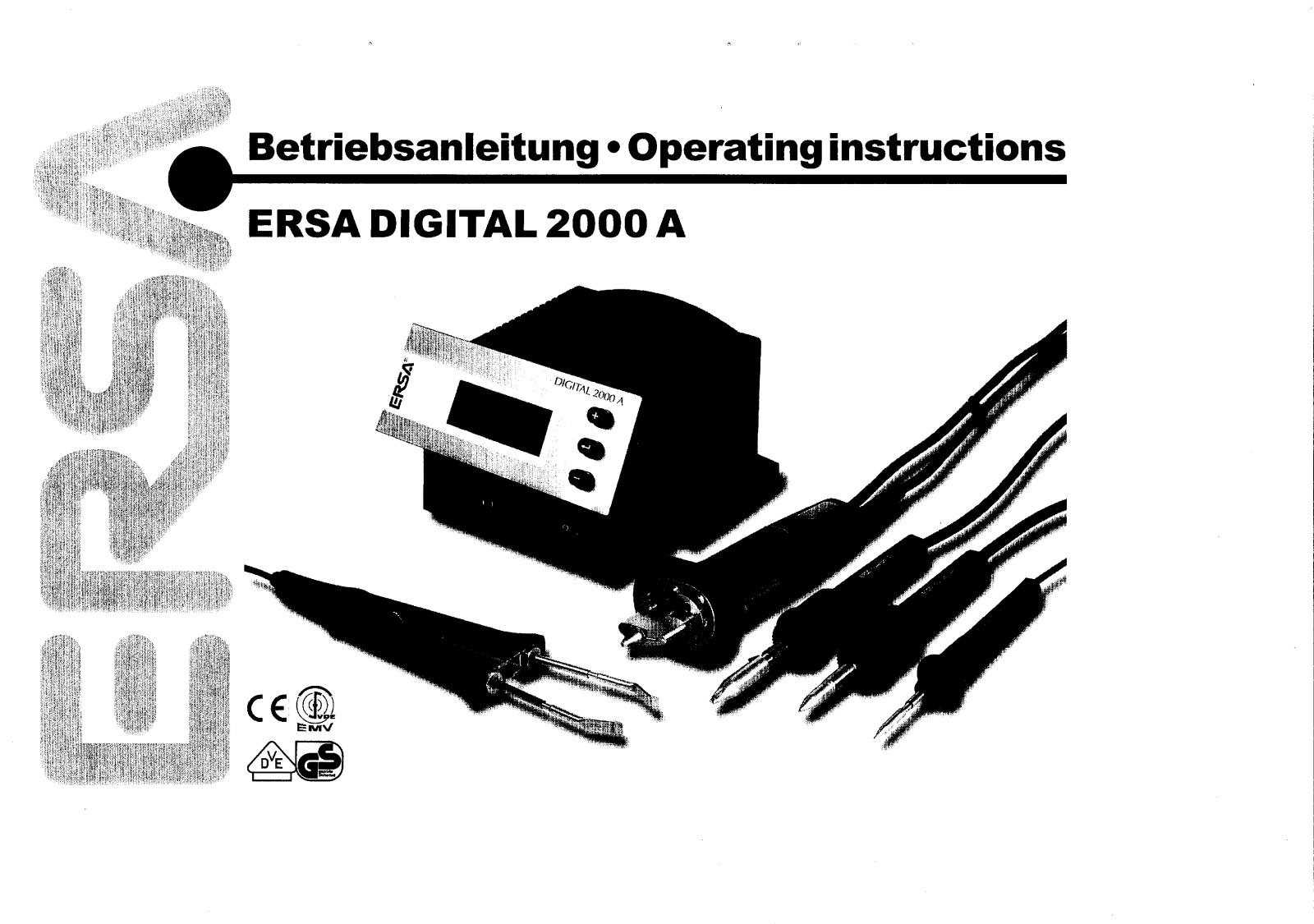 Ersa DIGITAL 2000 A User guide