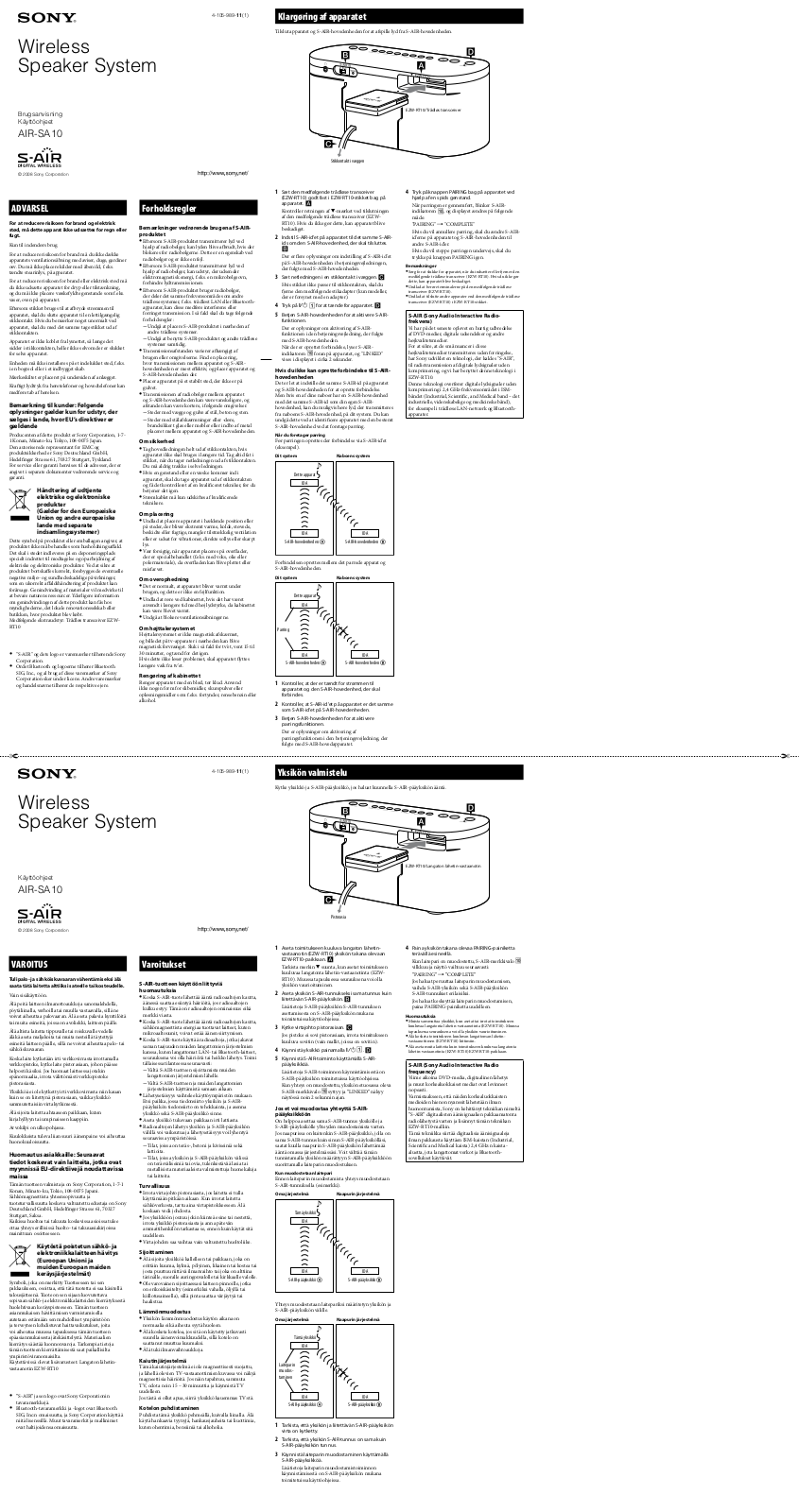 Sony DAV-DZ360WA User Manual