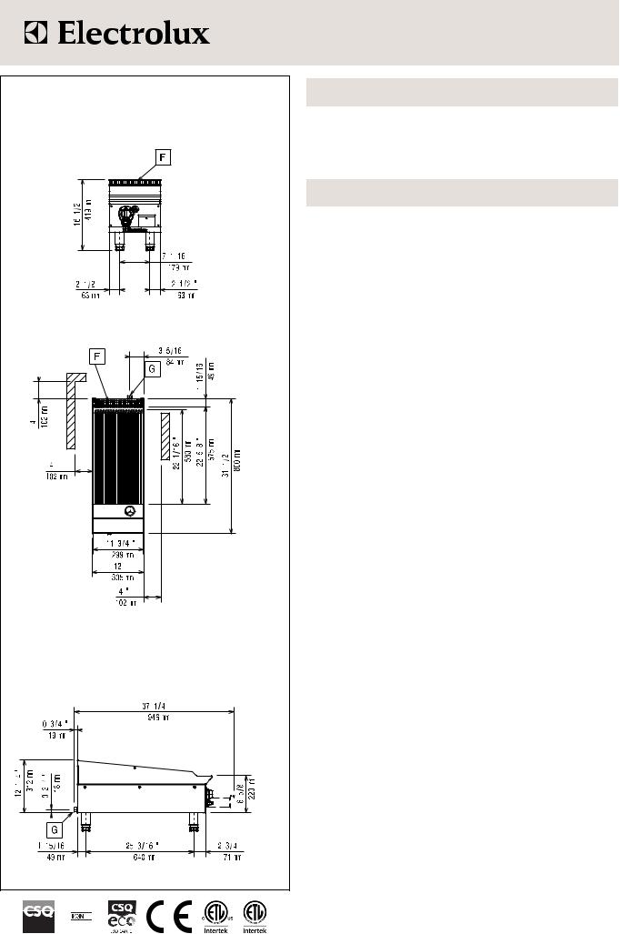 Electrolux 169016 (ARG12FR) General Manual