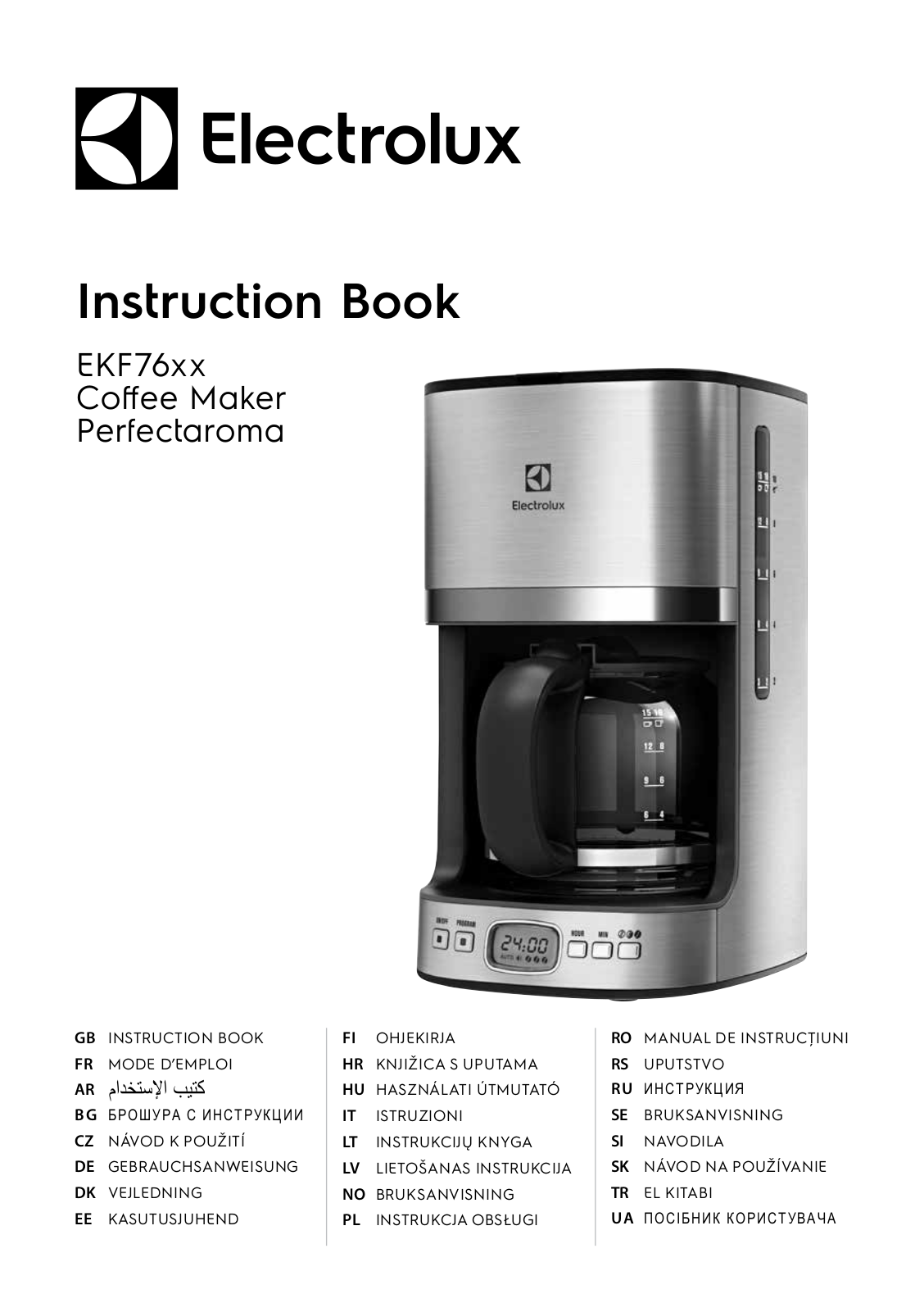 Electrolux EKF76 Series Instruction Book