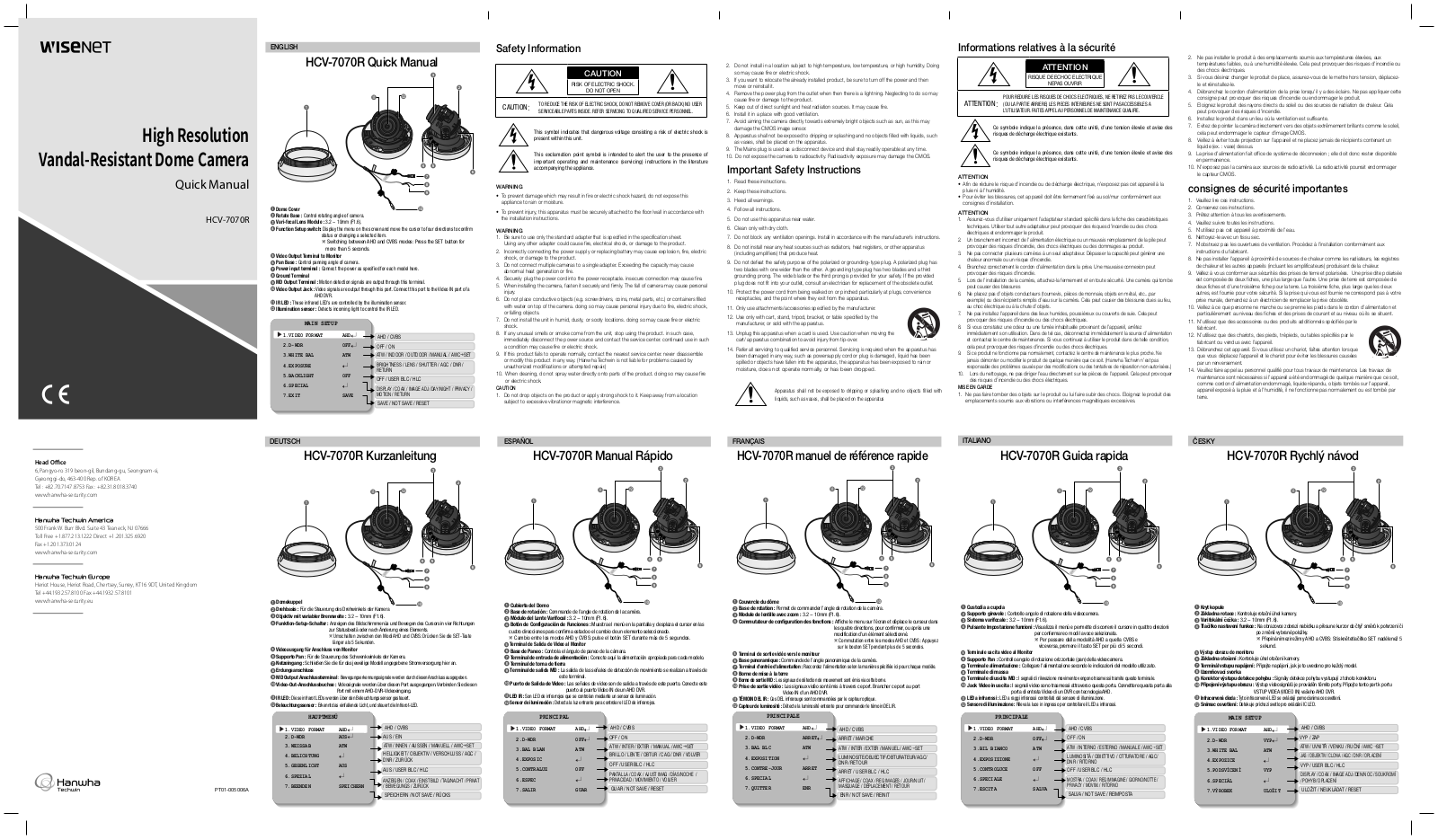 Samsung HCV-7070R User Manual