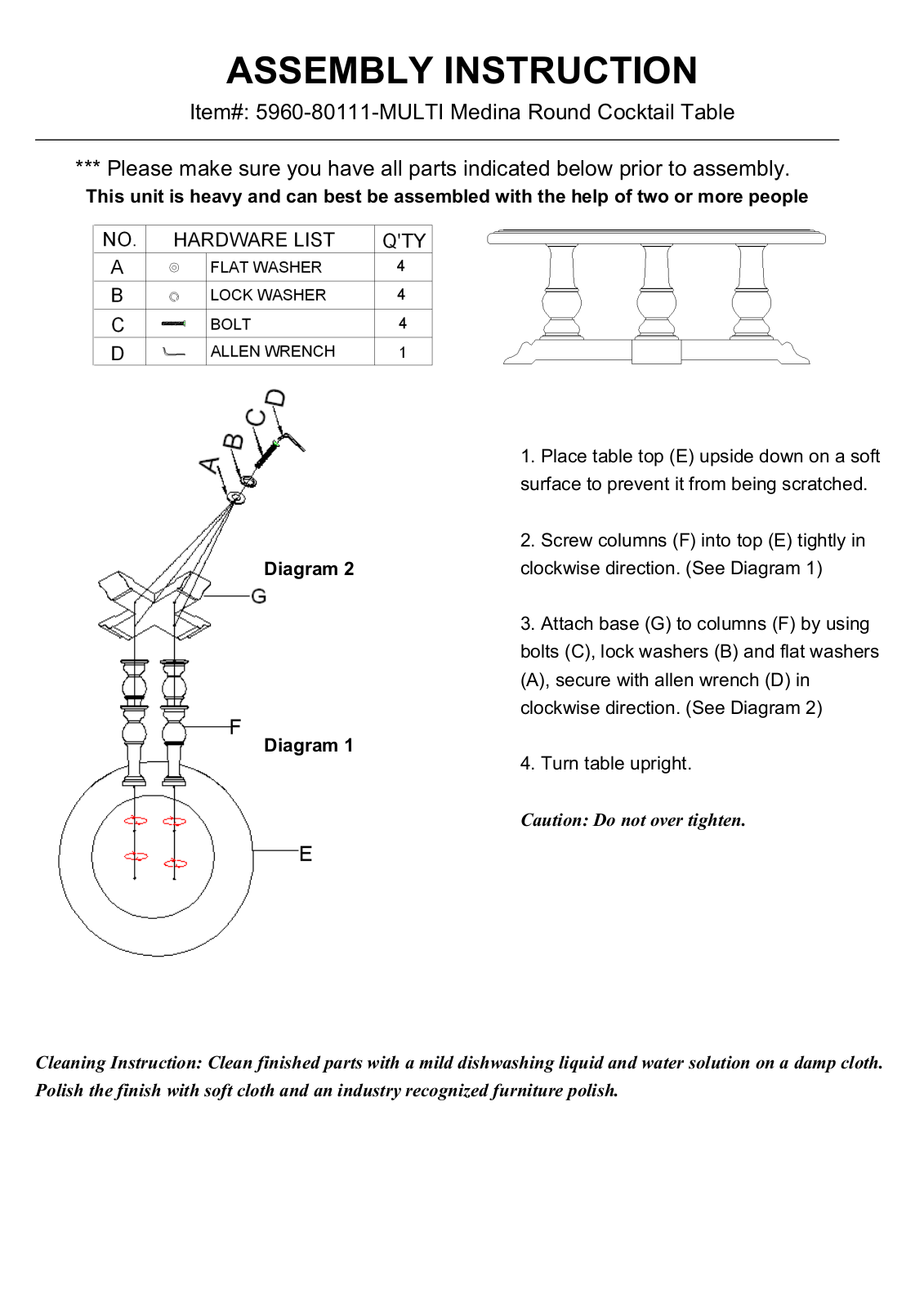 Hooker 5960-80111-MULTI Assembly Instructions - ManualMachine.com