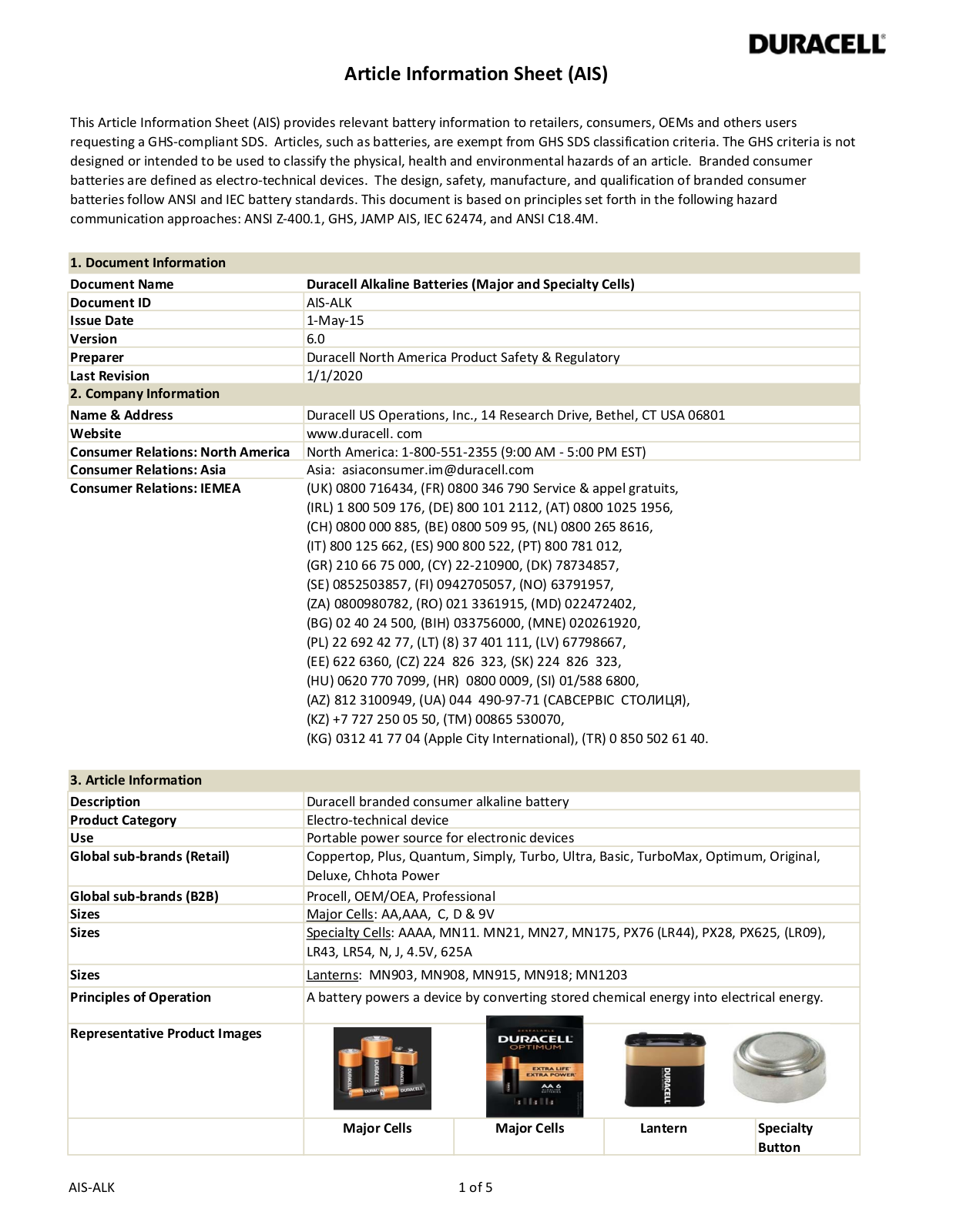 Duracell PC1500 User Manual