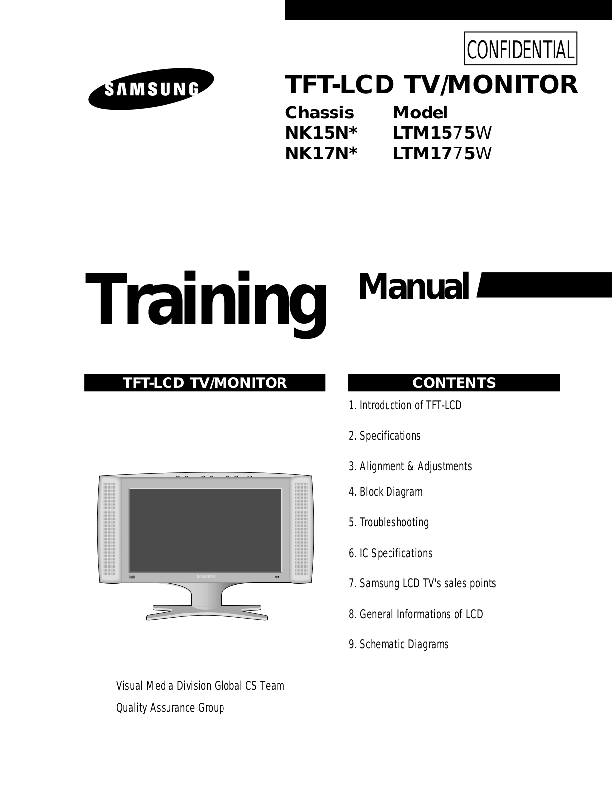 Samsung LTM1575W service manual