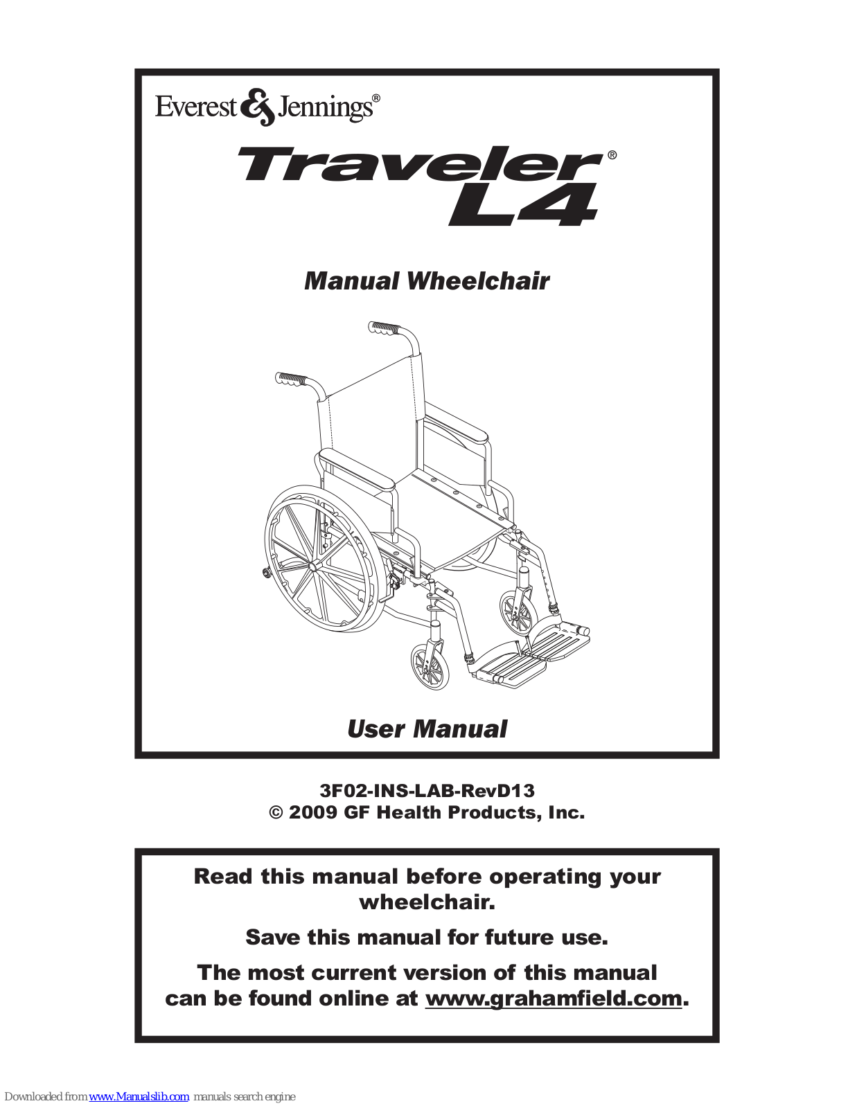 Everest & Jennings Traveler L4 User Manual