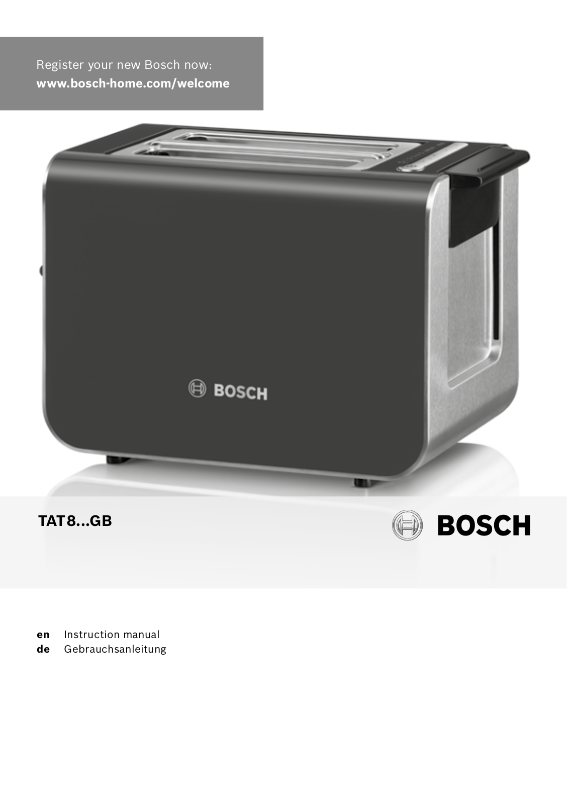 Bosch TAT8611GB Instruction manual
