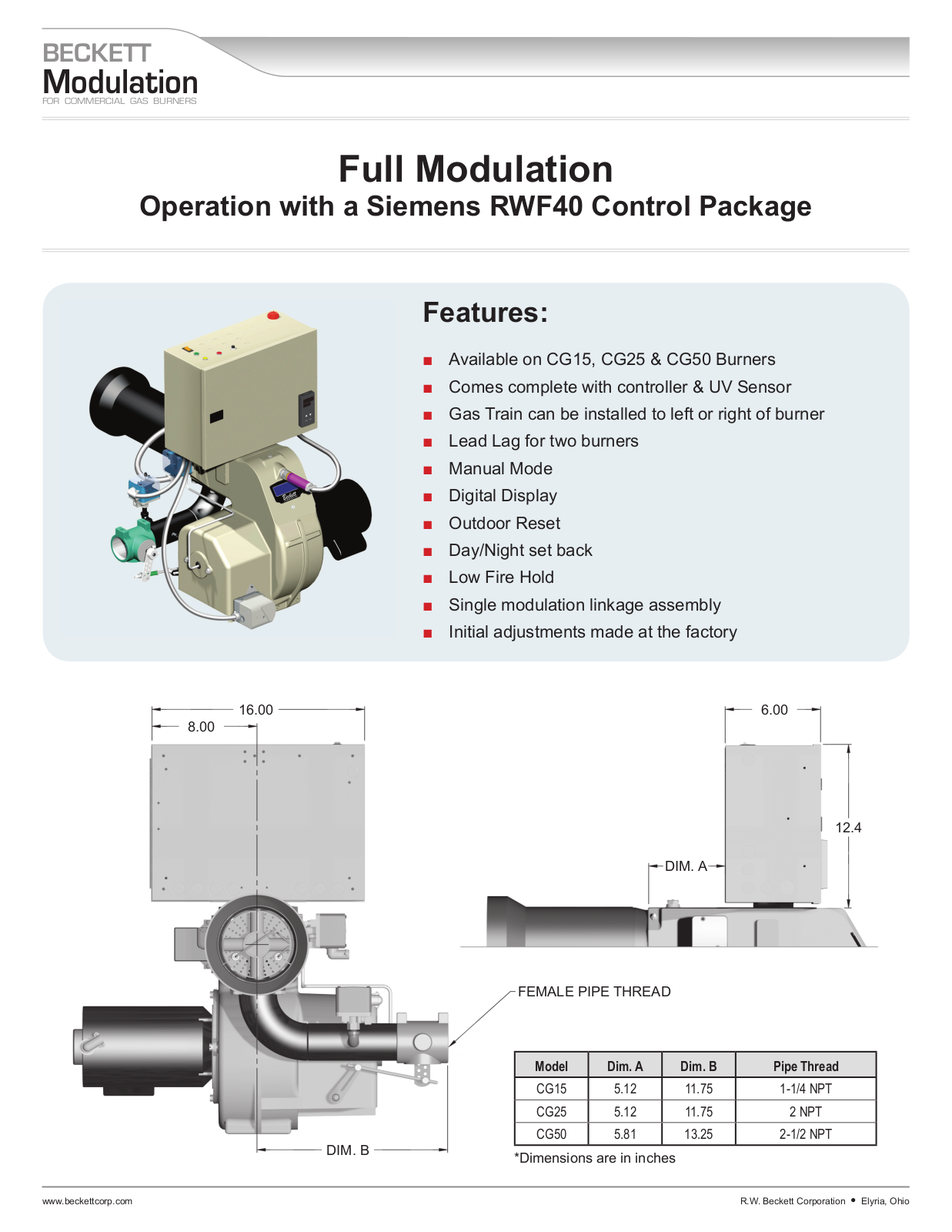 Beckett RWF40 User Manual