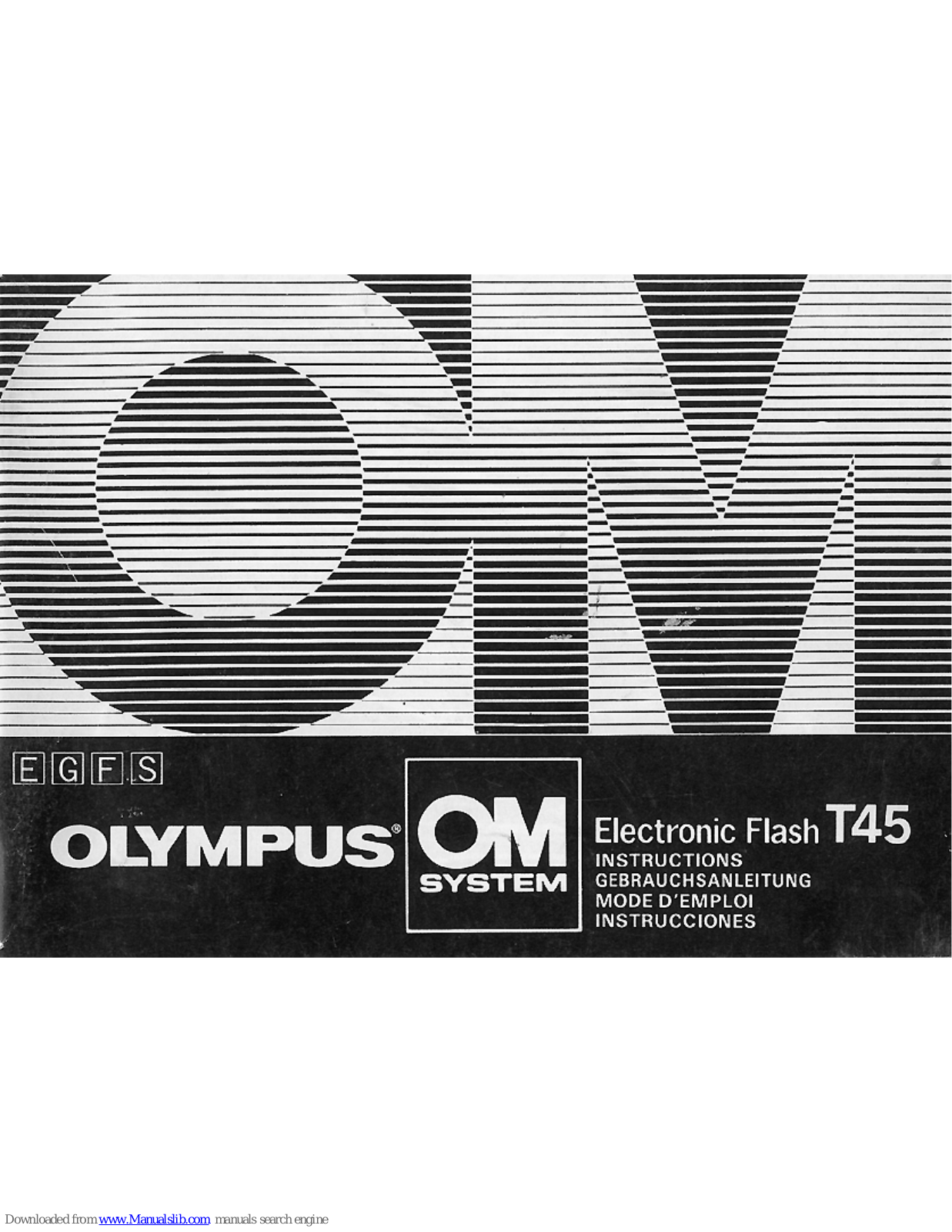 Olympus T45 Instruction Manual