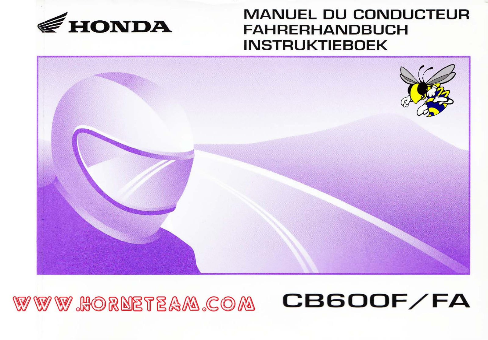 HONDA CB 600 F User Manual