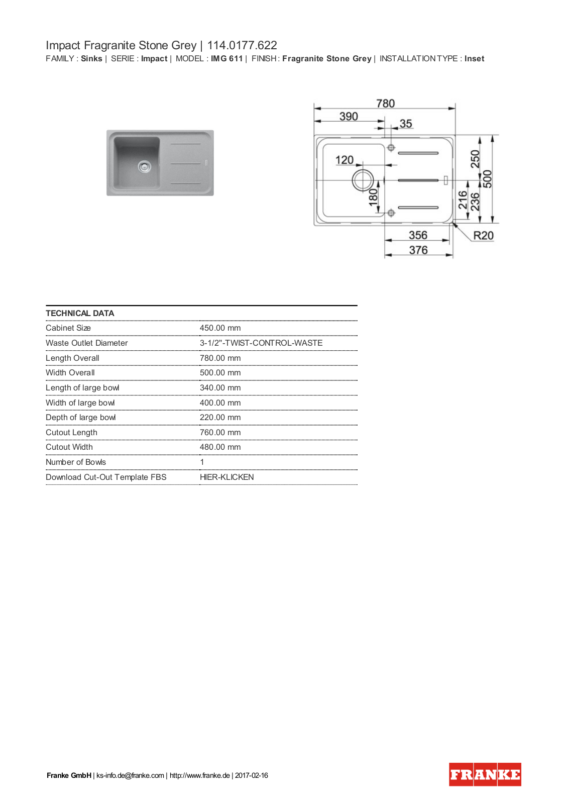 Franke 114.0177.622 Service Manual