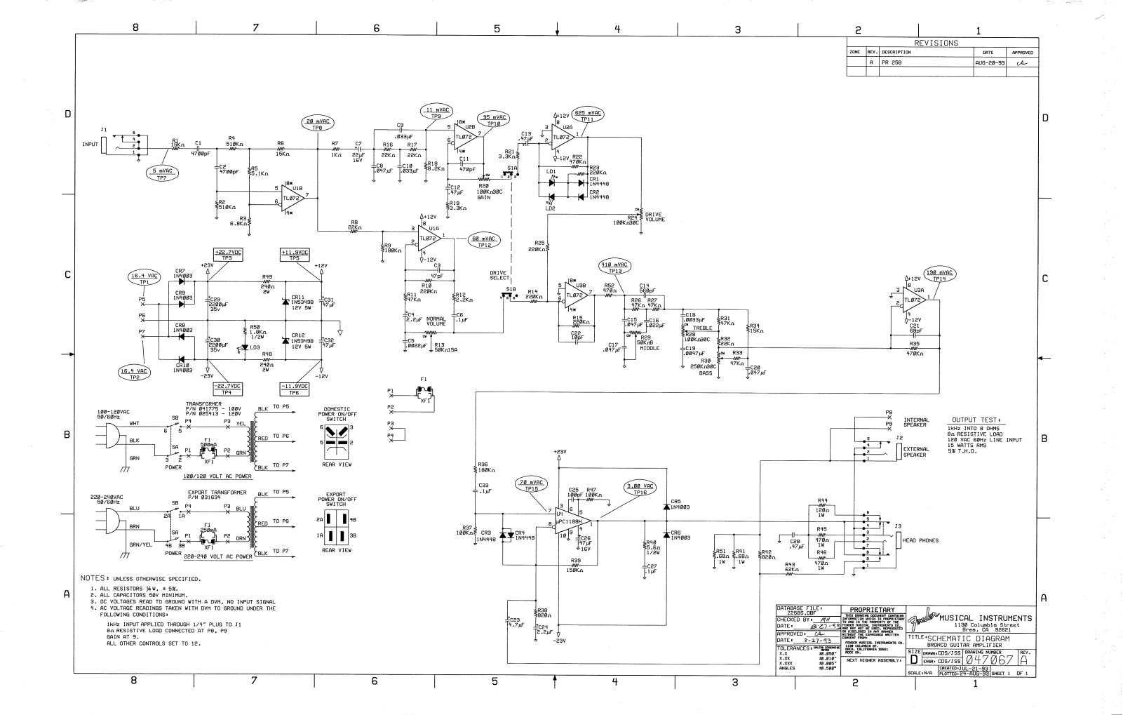 Fender 93-Bronco Schematic