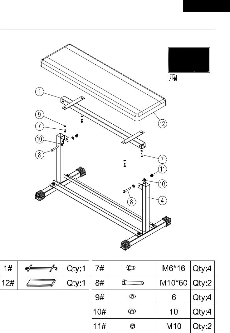 Tunturi FB20 Flat Bench User manual