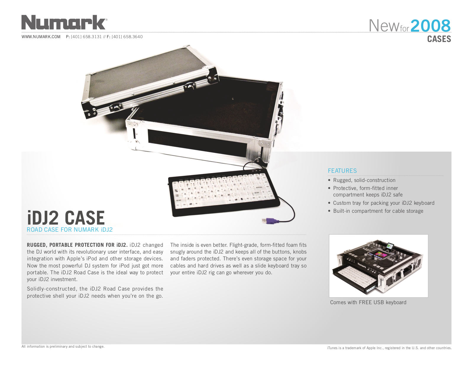 Numark iDJ2 Case QUICKSTART GUIDE