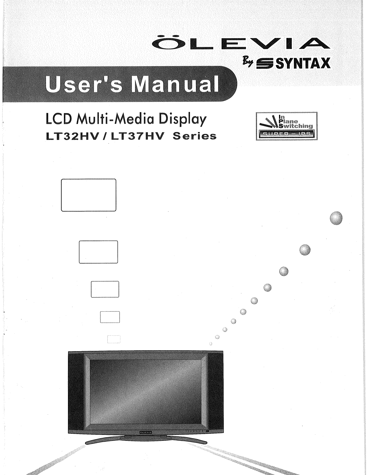 OLEVIA LT32HV, LT37HV User Guide