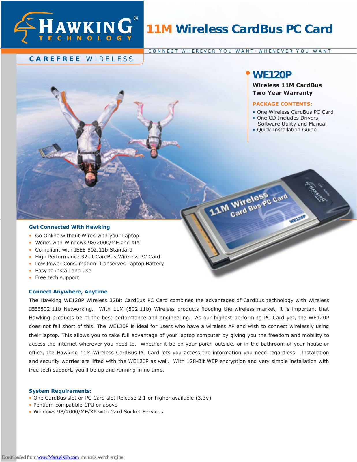 Hawking WE120P Specifications