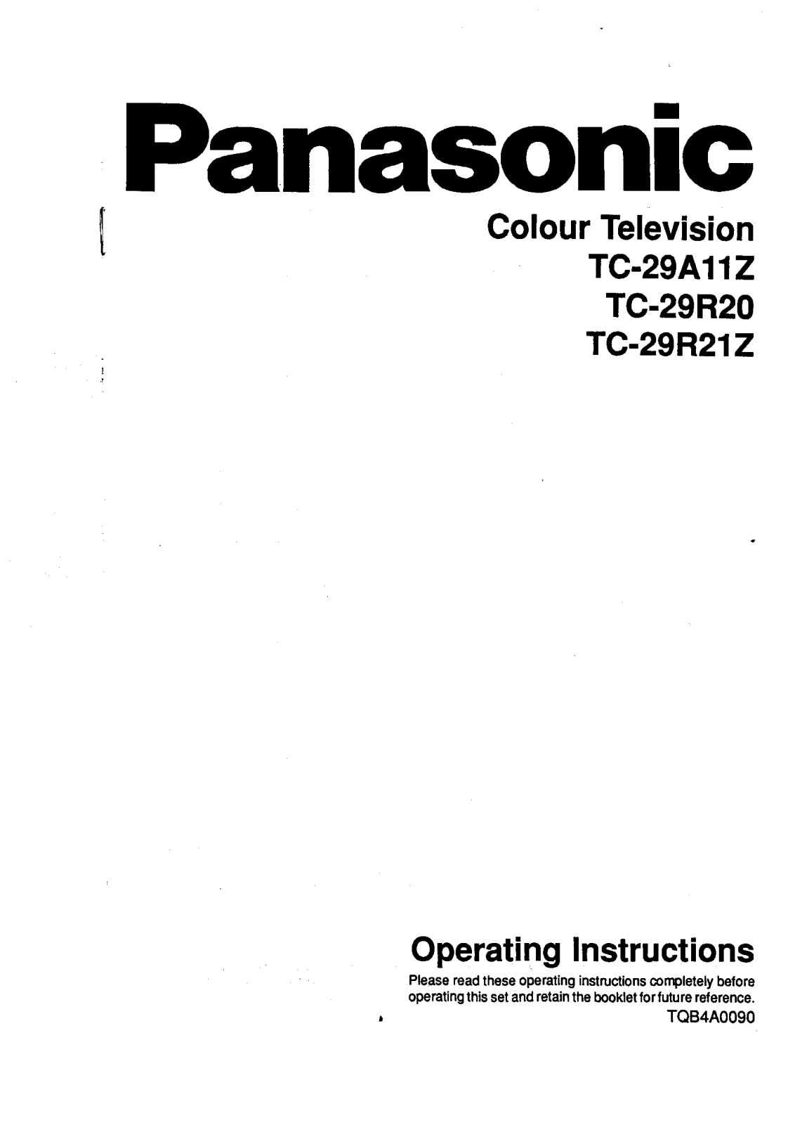 Panasonic TC-29R21Z, TC-29A11Z User Manual