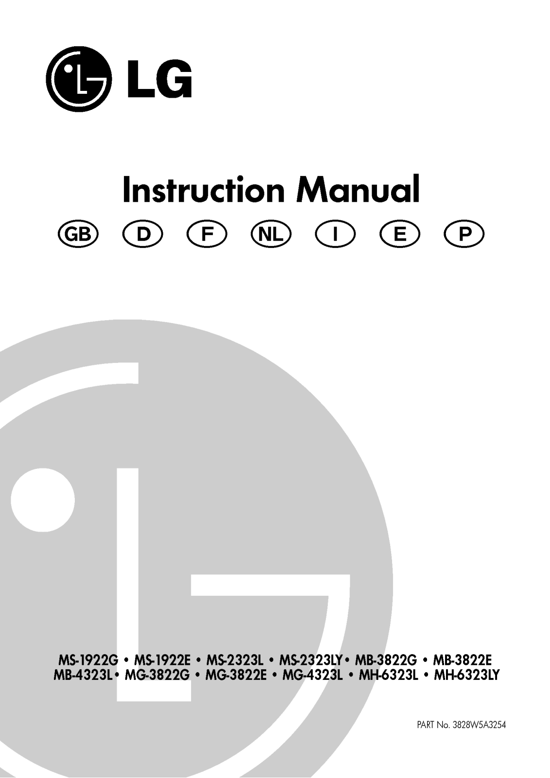 LG MH-6323LY, MS-2323LY User Manual