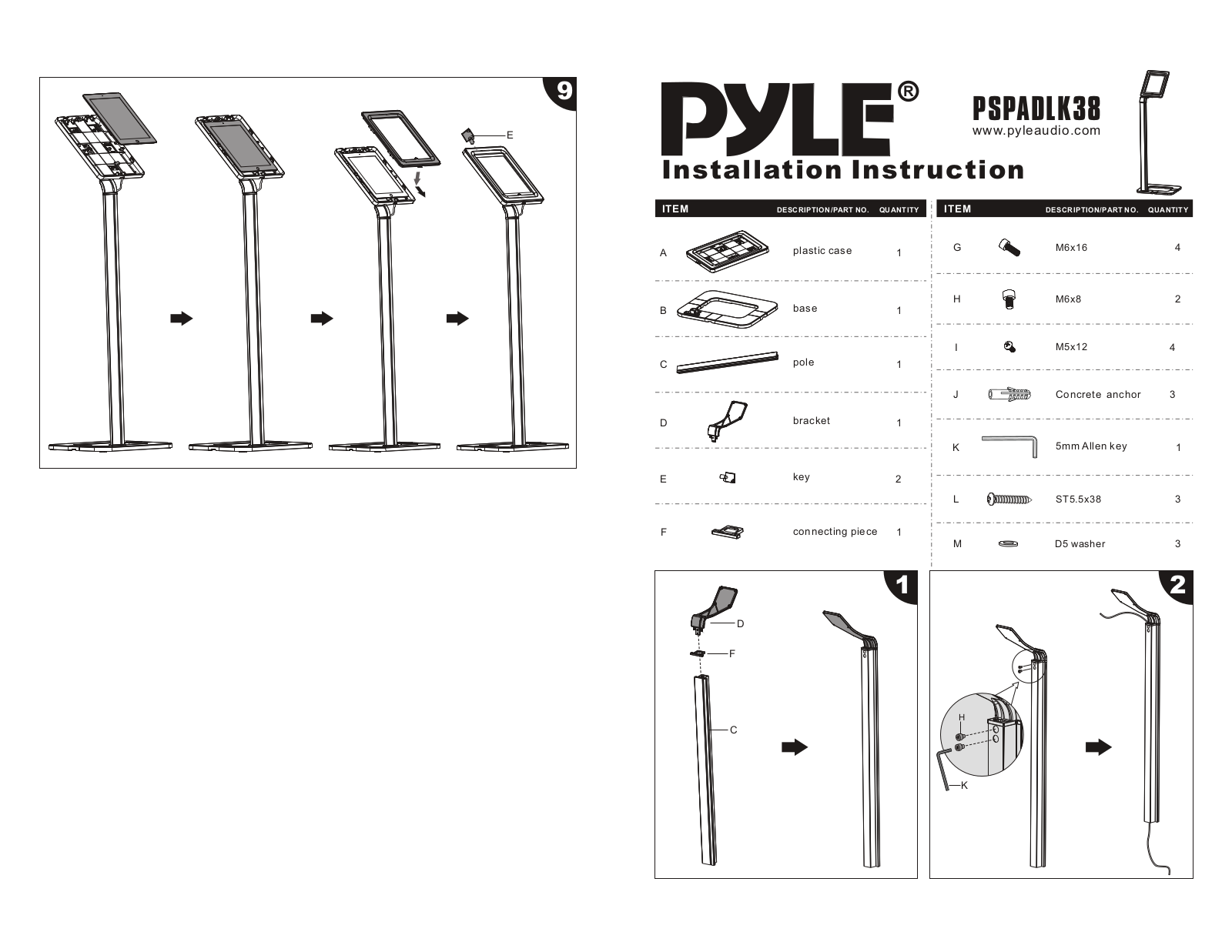 Pyle PSPADLK38 User guide - ManualMachine.com
