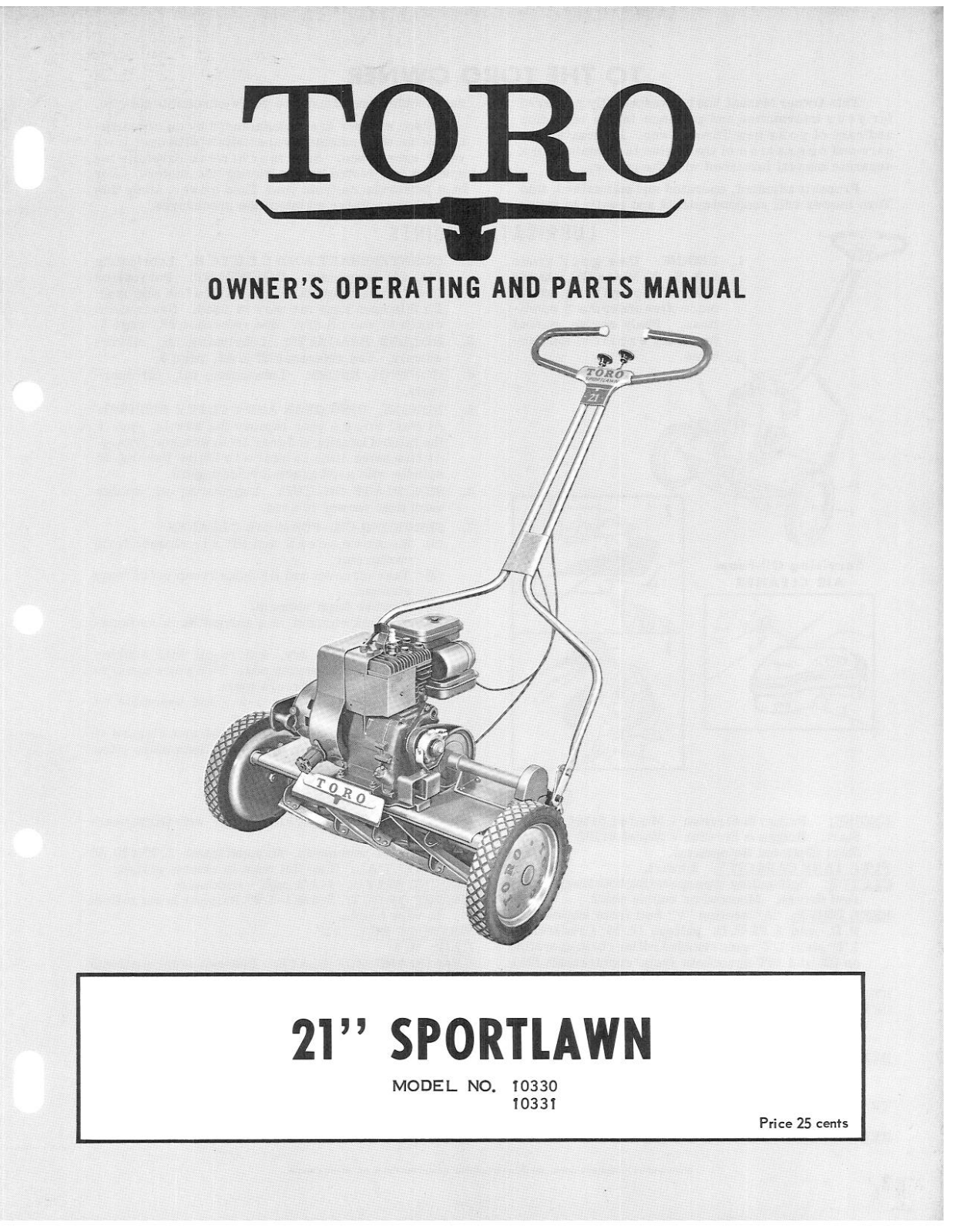 Toro 10331 Parts Catalogue