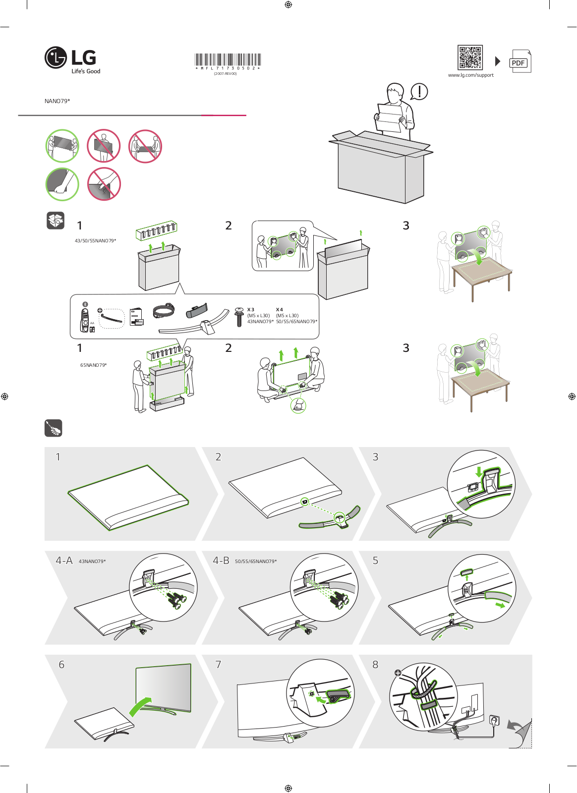 LG 43NANO793NE, 55NANO793NE, 50NANO796NE, 65NANO796NE, 43NANO796NE QUICK CONFIGURATION GUIDE