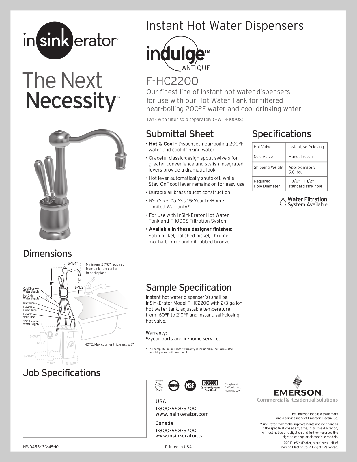 Insinkerator F-HC2200 User Manual - ManualMachine.com