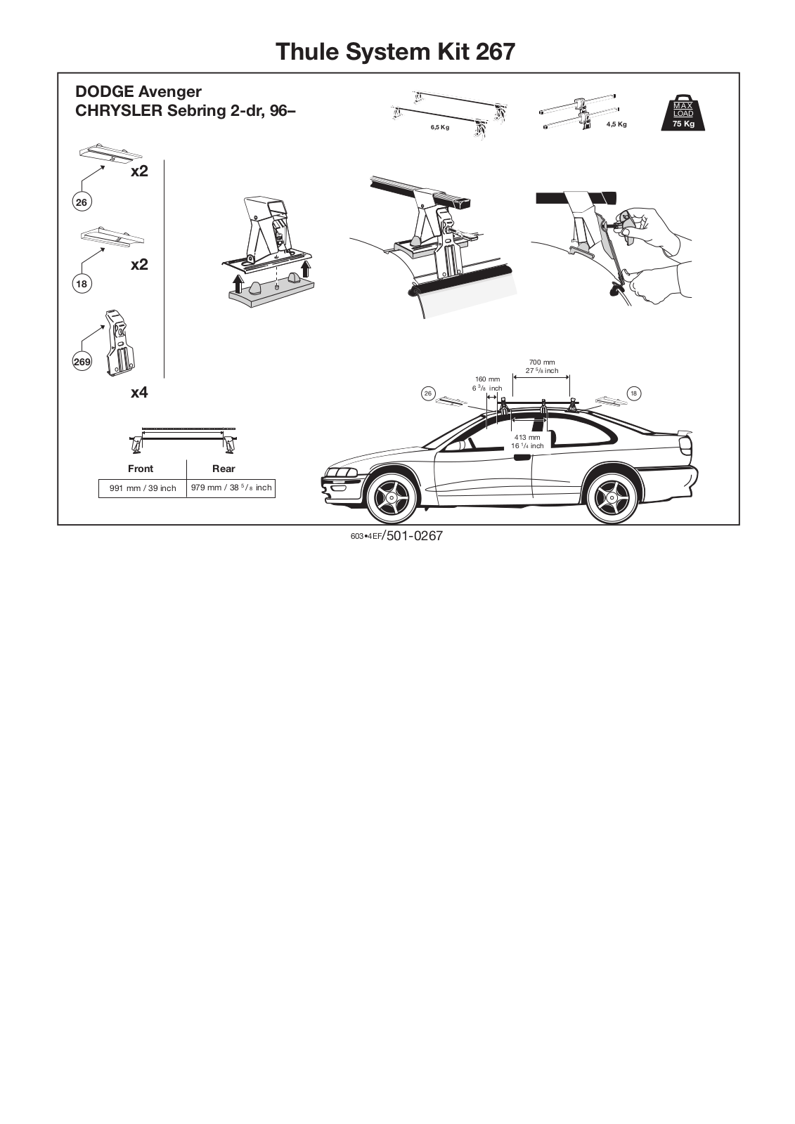 Thule 267 User Manual