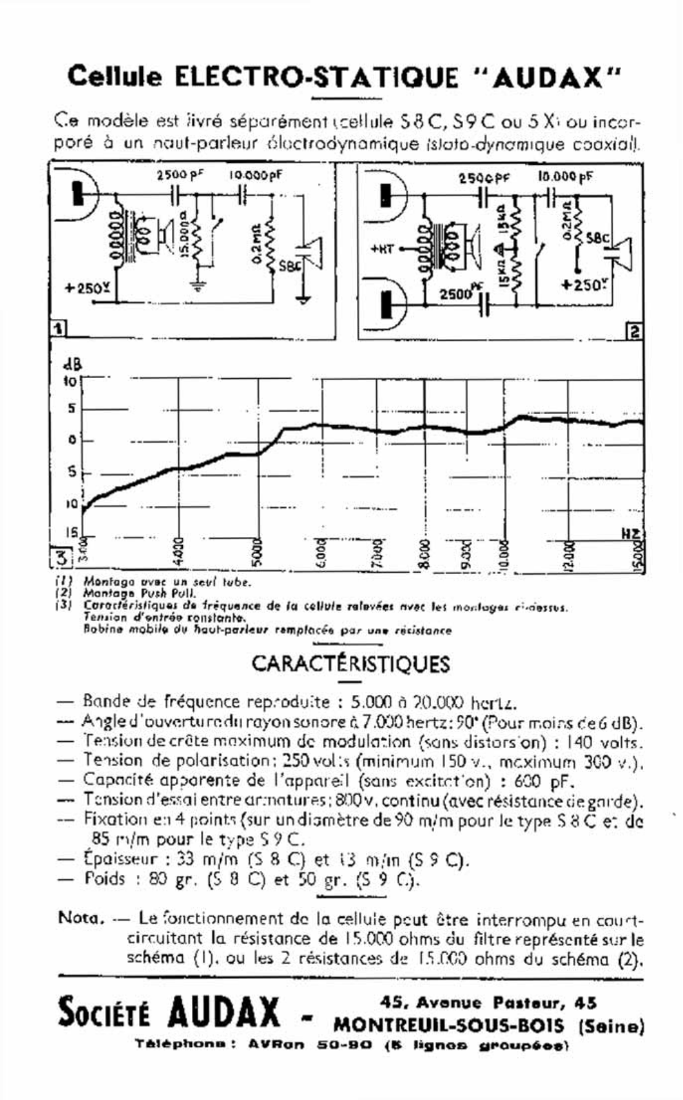 Audax S-8-C, S-8-C Schematic - ManualMachine.com