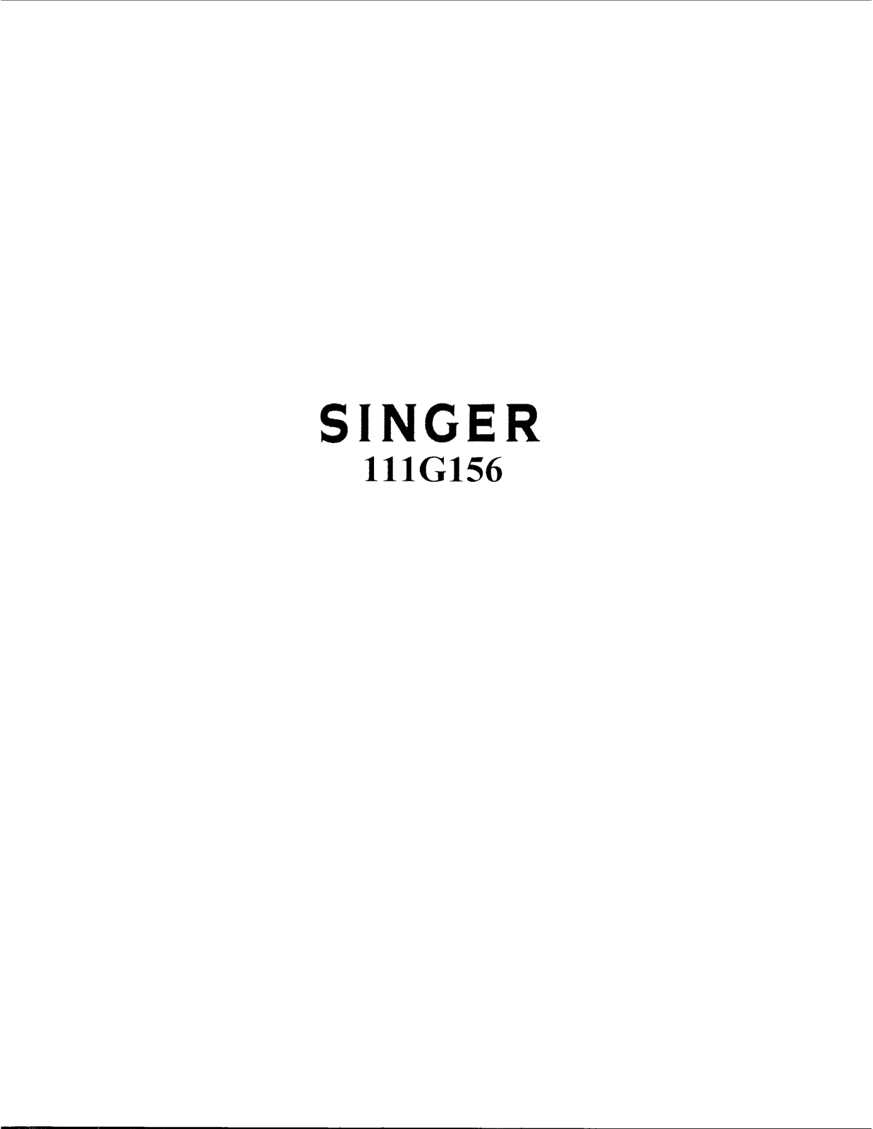 SINGER 111G156 Parts List