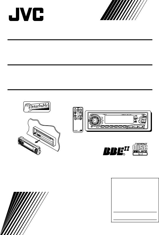 JVC KD-SX950 User Manual