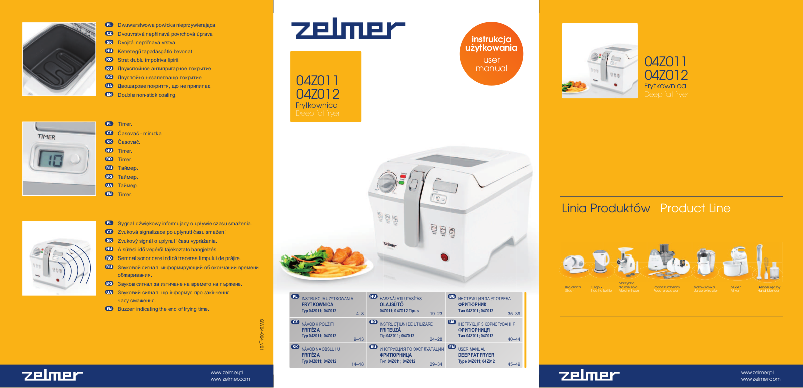 ZELMER 04Z011, 04Z012 User manual