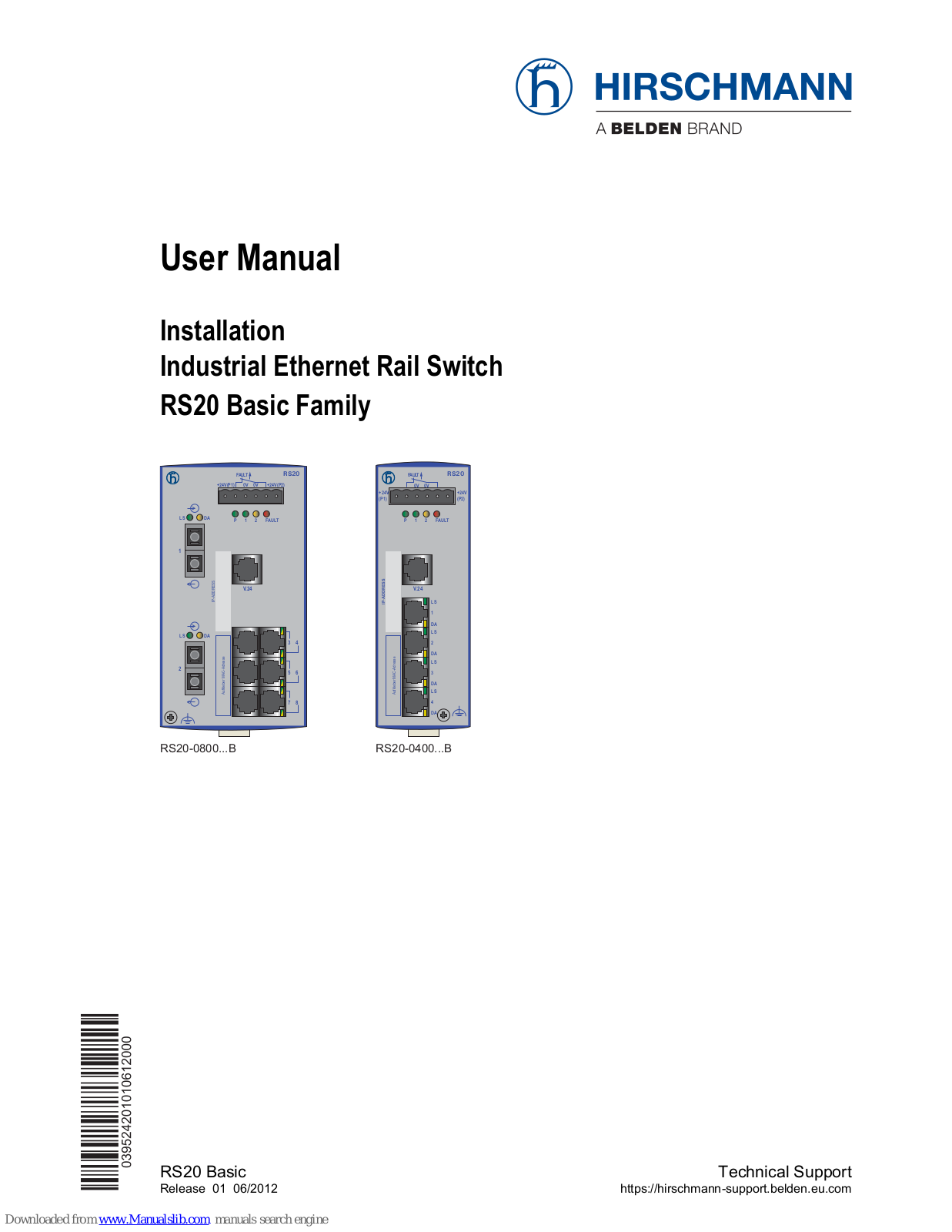 Hirschmann RS20-0800B, RS20-0400B User Manual