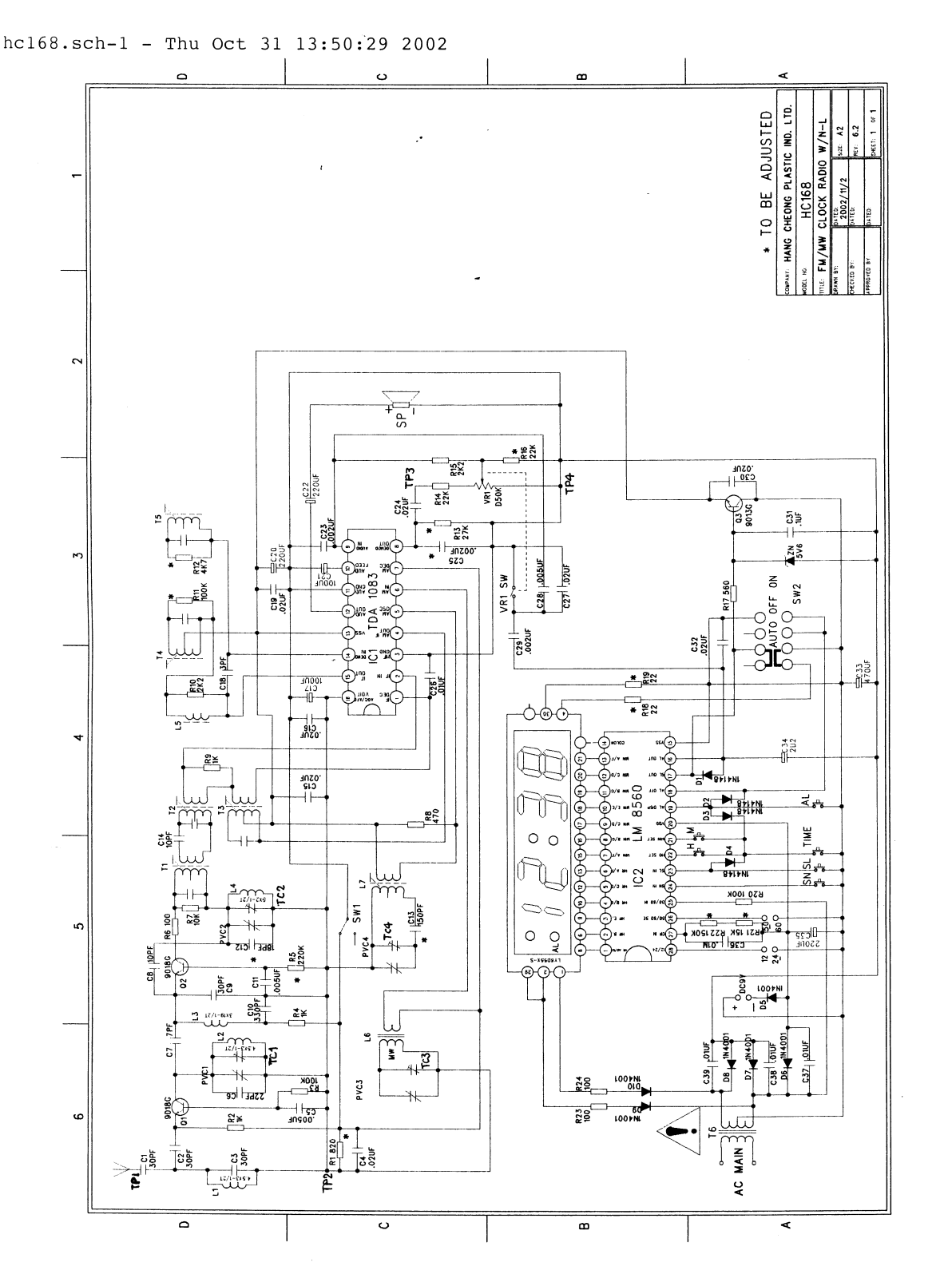 Lenoxx RR-714 Schematic