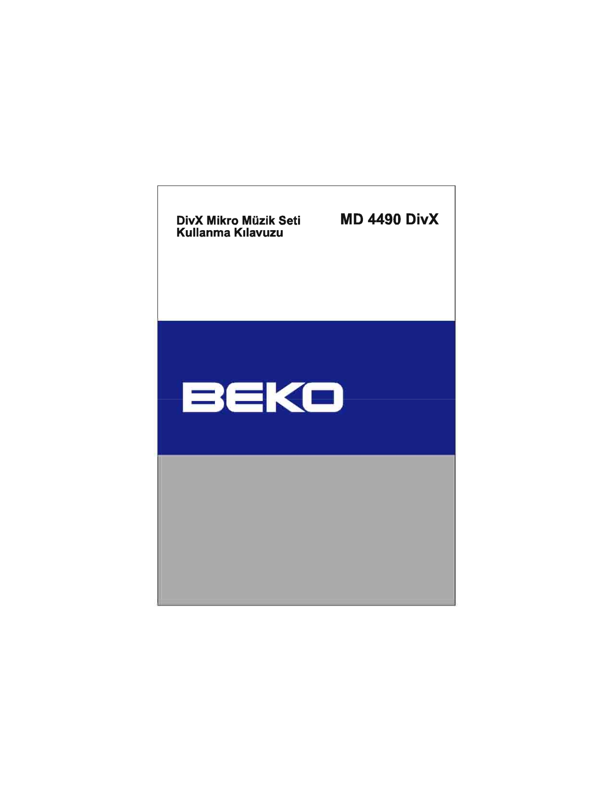 Beko MD 4490 DIVX User Manual