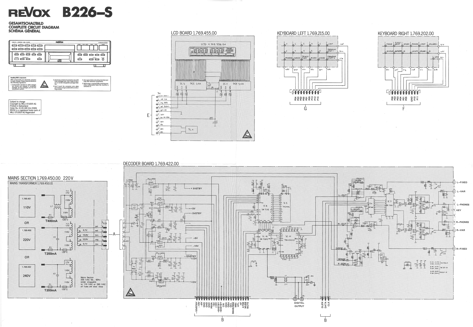 Revox B-226-S Schematic