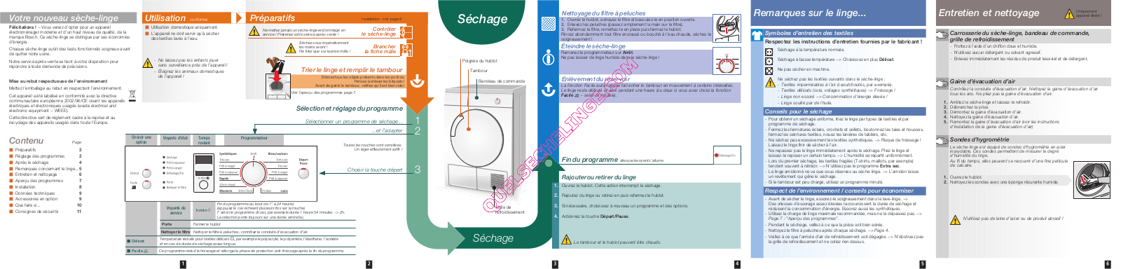 BOSCH WTO20551FF, WTV74103, WTB76556G, WTS84516, WTB76556GB User Manual