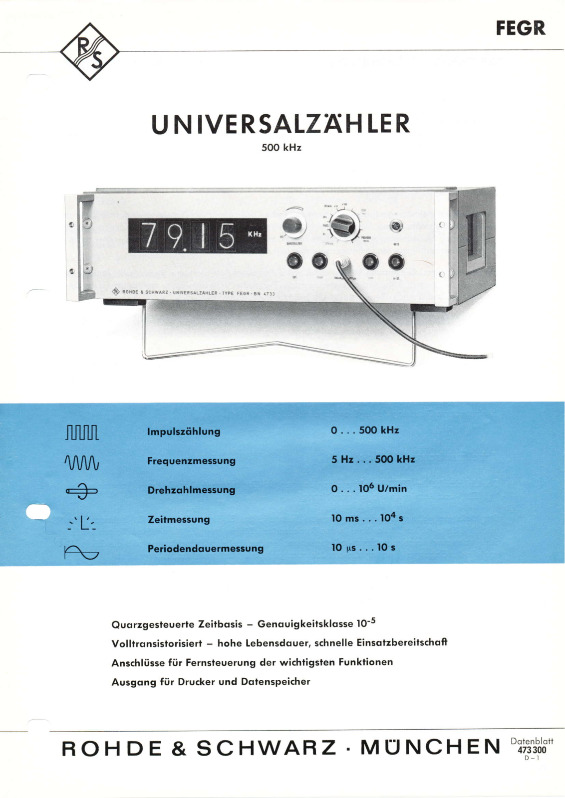 Rohde & Schwarz FEGR Datasheet - ManualMachine.com