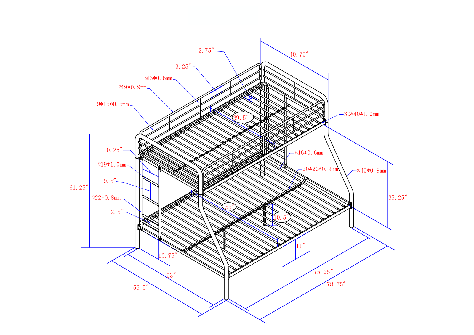 Mack & Milo W001702025 Dimensions - ManualMachine.com