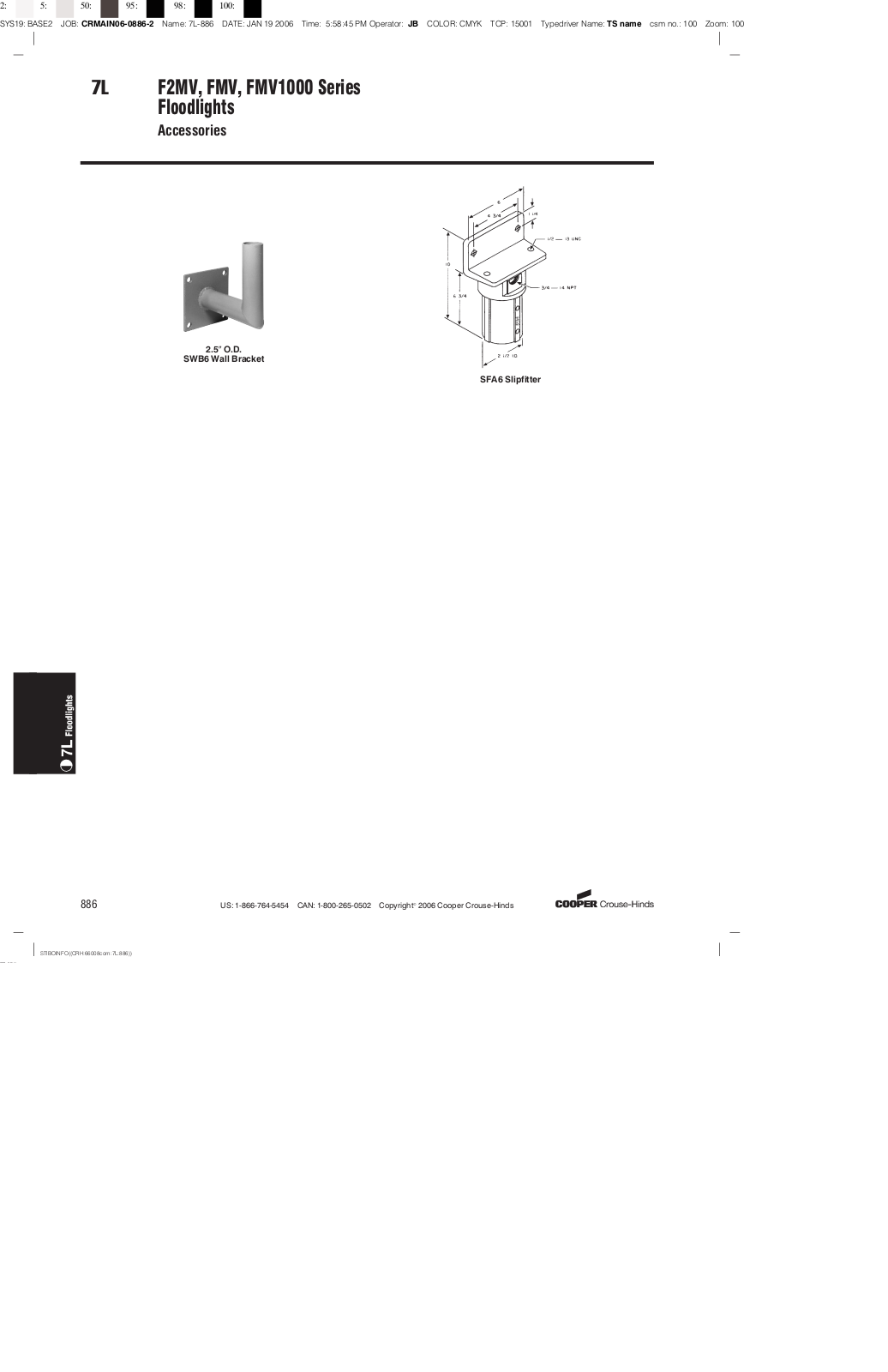 Crouse Hinds F2MV Series, FMV Series, FMV1000 Series Accessories Catalog