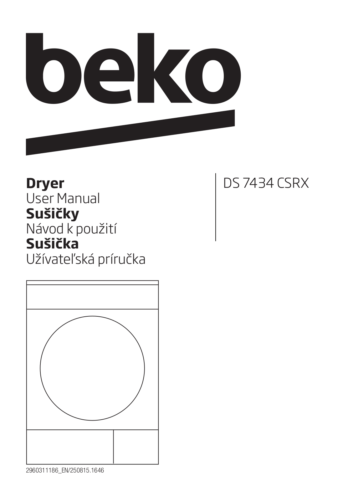 Beko DS 7434 CS RX Operating Instructions