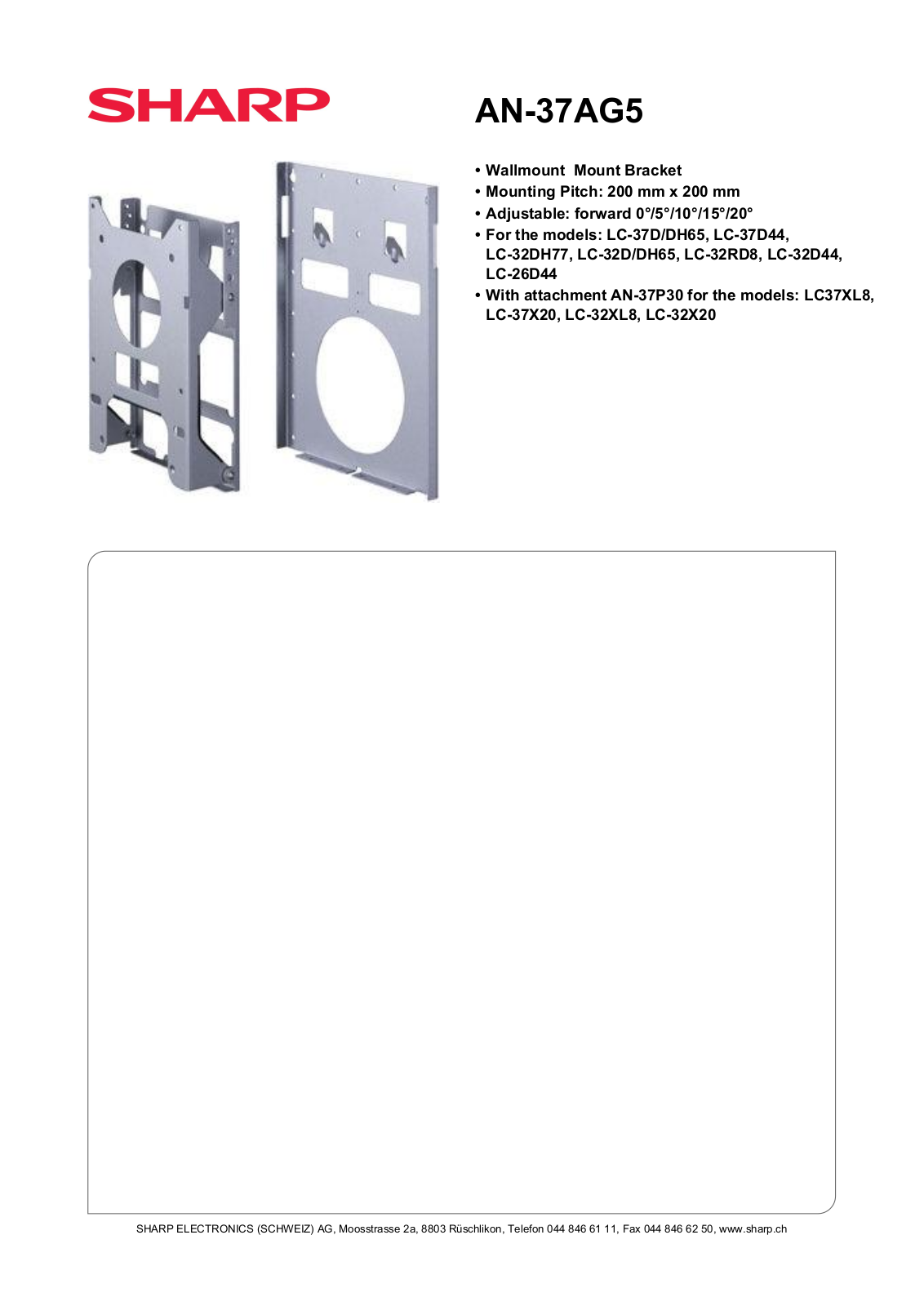 Sharp AN-37AG5 User Manual