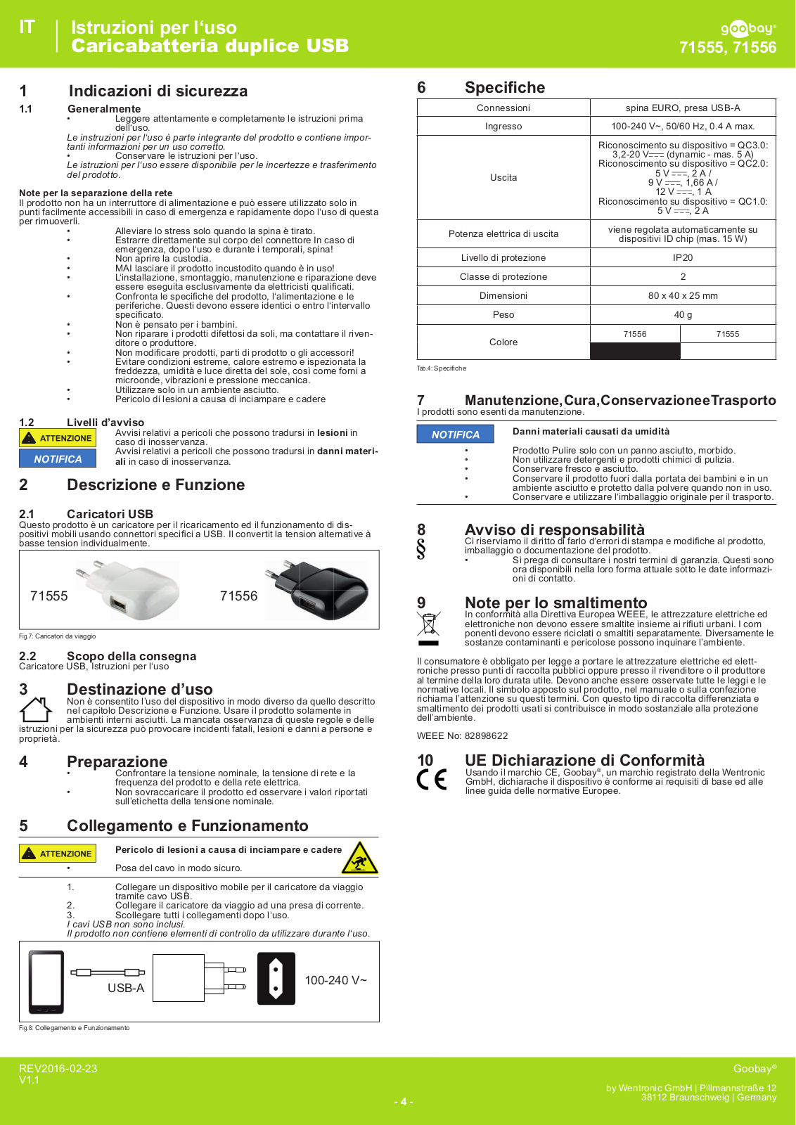 Goobay 71555, 71556 User manual