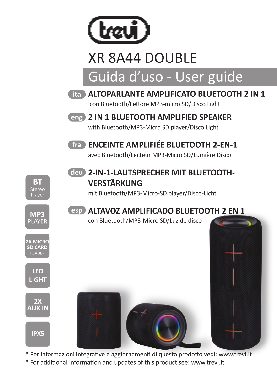 Trevi XR 8A44 DOUBLE User guide - ManualMachine.com